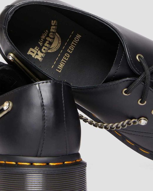 Dr. Martens Black Smooth Leather 1461 ​Embellished With Crystals From Swarovski Shoes for men