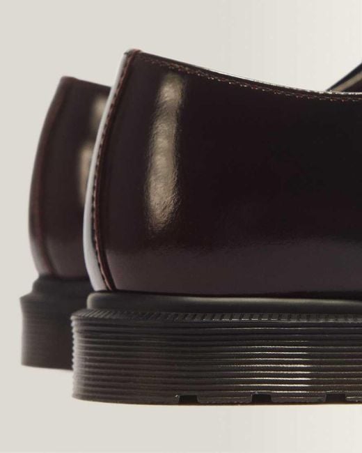 Dr. Martens Black Mayfare Rub Off Leather Shoes for men