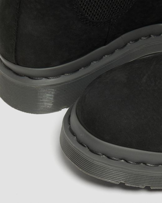 Dr. Martens Black 2976 Mono Milled Nubuck Chelsea Boots for men