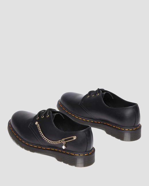 Dr. Martens Black Smooth Leather 1461 ​Embellished With Crystals From Swarovski Shoes for men
