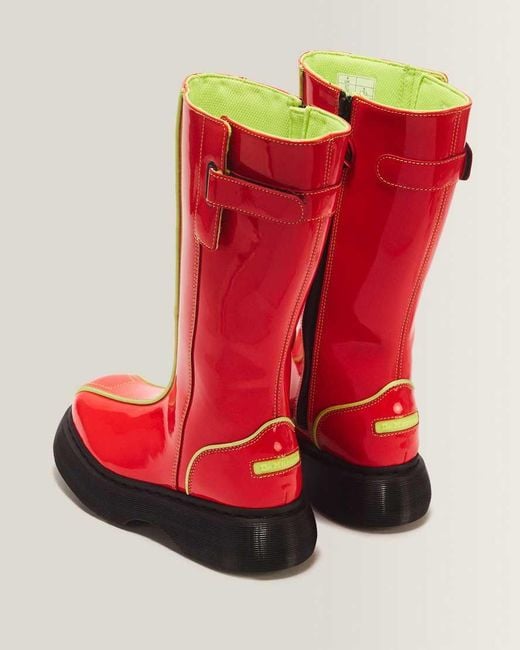 Dr. Martens Red Buzz Hi Powerpuff Boot