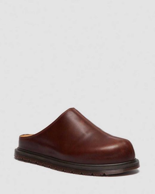 Dr. Martens Brown San Leather Mules for men