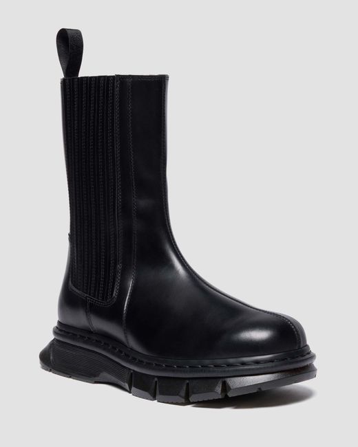 Dr. Martens Men's Black Waxy Leather 14Xx Qubist Chelsea Boots
