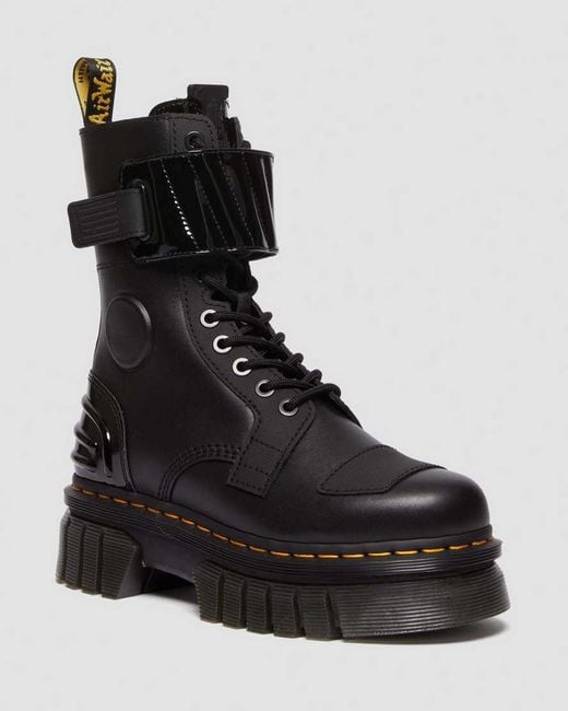 Dr. Martens Black Leather Audrick 10I Platform Boots