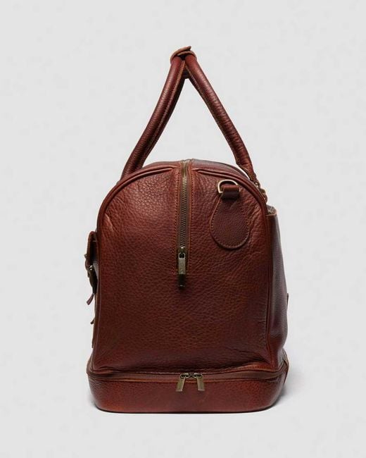 Dr. Martens Brown Weekender Soft Leather Bag
