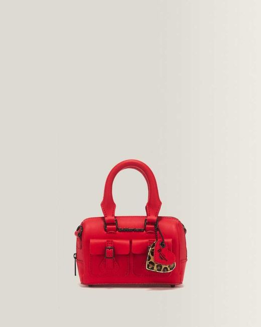 Dr. Martens Red Mini Top Handle Kiev Leather Bag