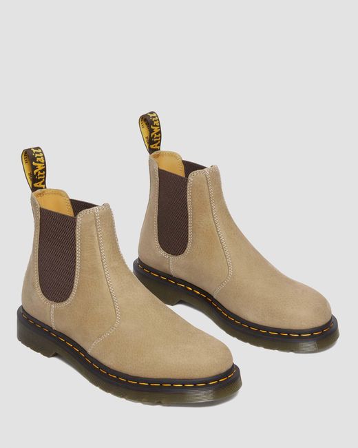 Dr. Martens Natural 2976 Tumbled Nubuck Leather Chelsea Boots for men
