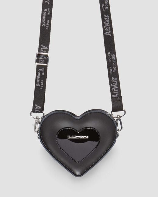 Dr. Martens Black Mini Heart Shaped Kiev & Patent Leather Bag