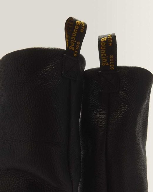 Dr. Martens Black Kasey Virginia Leather Knee High Heeled Boots