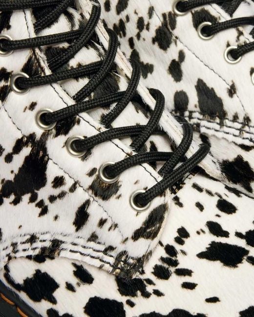 Dr. Martens Black 1460 Bex Dalmatian Hair On Leather Boots for men