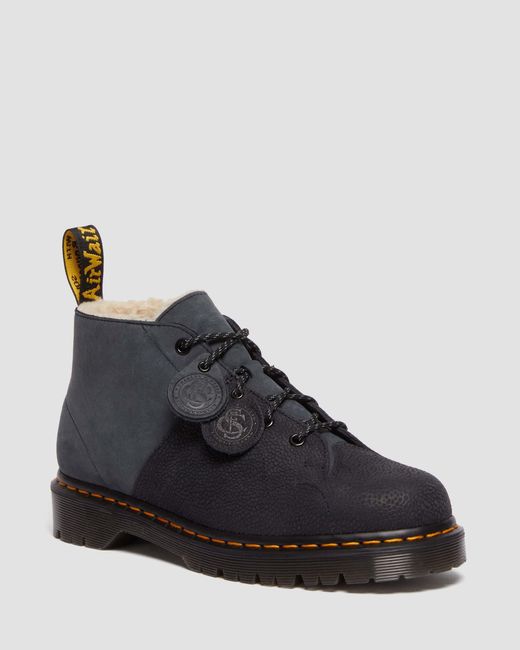 Dr. Martens Black Church Nubuck Leather Ankle Boots for men