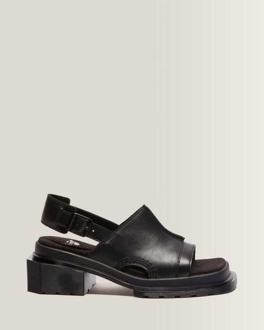 Dr. Martens Black Maybole Wanama Leather Sandals