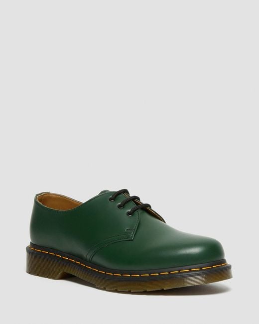 Dr. Martens Green 1461 Smooth Leather Oxford Shoes for men