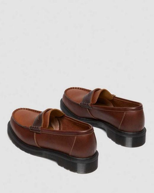 Dr. Martens Brown Penton Classic Calf Leather Loafers for men