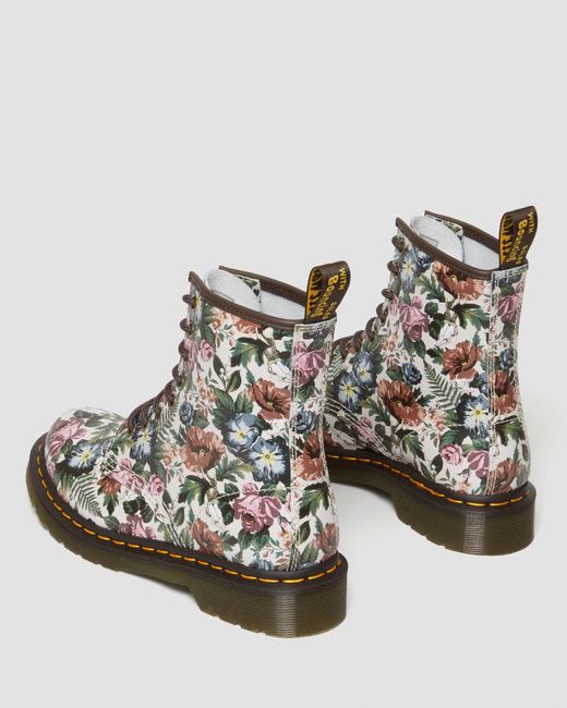 Dr. Martens Multicolor 1460 English Garden Leather Lace Up Boots