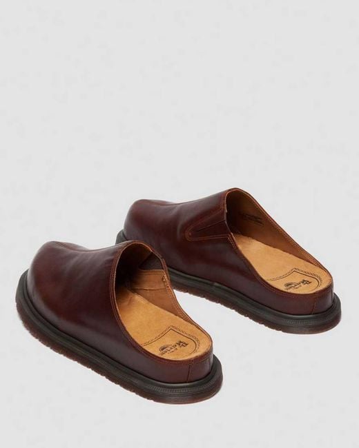 Dr. Martens Brown San Leather Mules for men