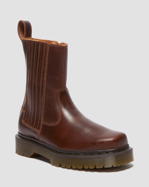 Dr. Martens Brown Amaayah Lo Leather Boots