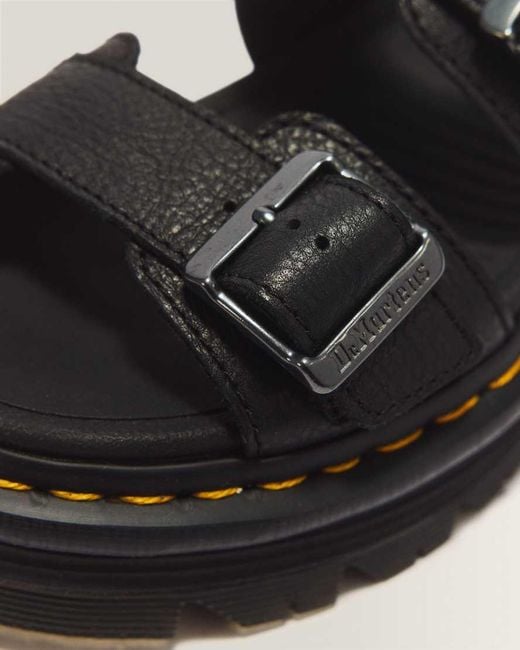Dr. Martens Black Zebzag Pisa Platform Sandals