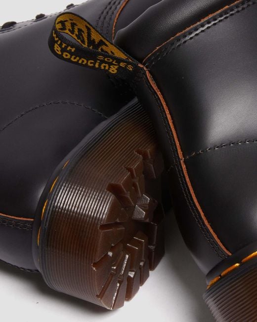 Dr. Martens Black 939 Vintage Smooth Leather Lace Up Boots for men