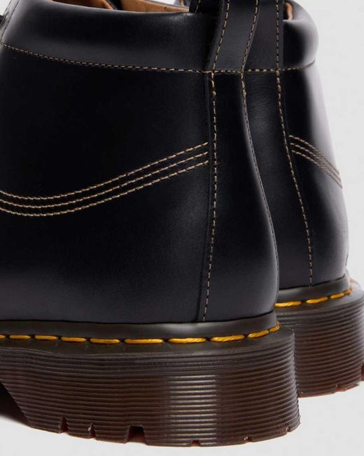 Dr. Martens Black Lowell Chukka Moc Toe Leather Ankle Boots for men