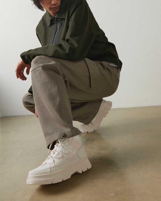 Dr. Martens White Boury Utility Boots for men