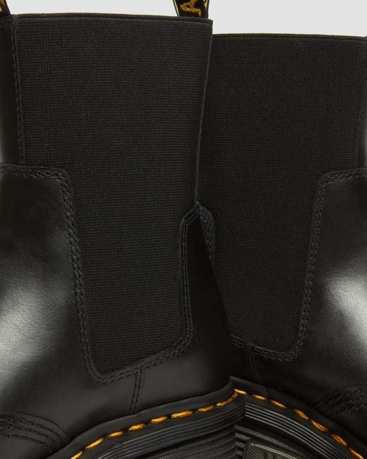 Dr. Martens Black Corran Chelsea Atlas Leather Heeled Boots