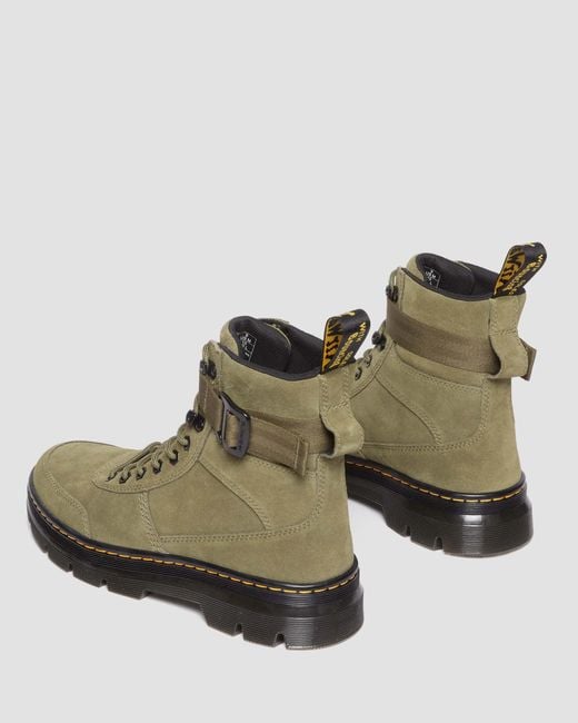Dr. Martens Green Combs Tech Canvas & Suede Utility Boots for men