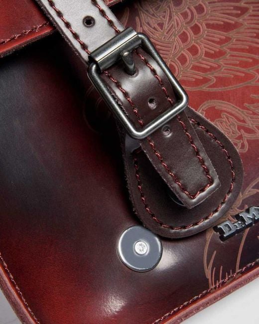 Dr. Martens White Phoenix Arcadia Leder Umhängetasche 18 Cm