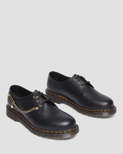Dr. Martens Black Smooth Leather 1461 ​Embellished With Crystals From Swarovski Shoes for men
