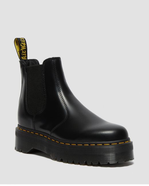doc marten white platform chelsea boots