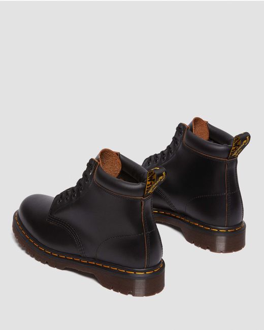 Dr. Martens Black 939 Vintage Smooth Leather Lace Up Boots for men