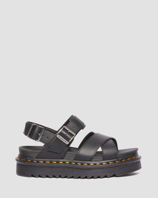 Dr. Martens Voss Ii Athena Leren Sandalenen Met Riem in het Black