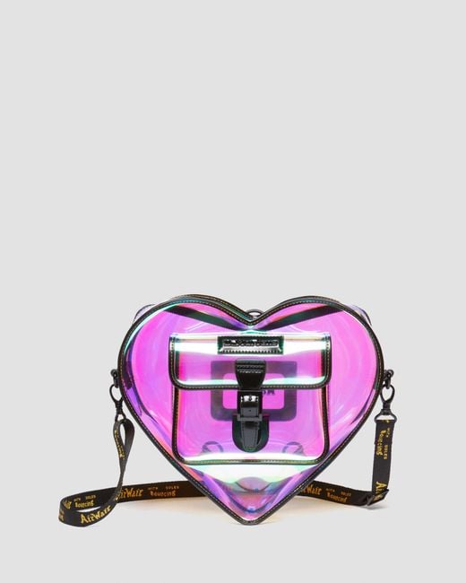 Dr. Martens Purple Heart Shaped Iridescent Transparent Backpack