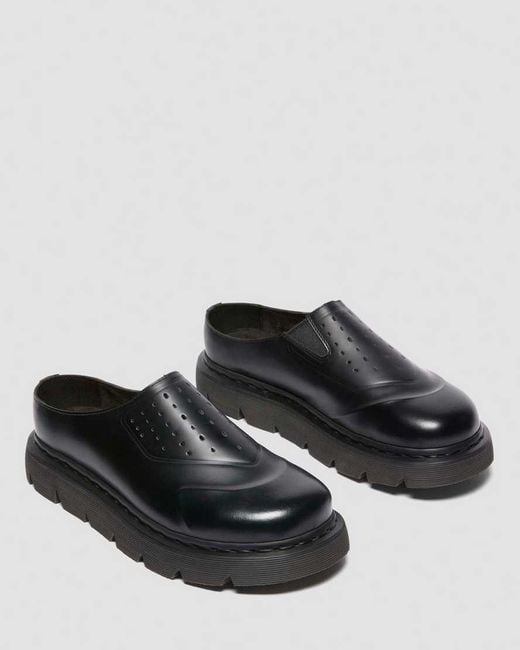 Dr. Martens Black Vent Xx02 Leather Mules Shoes for men