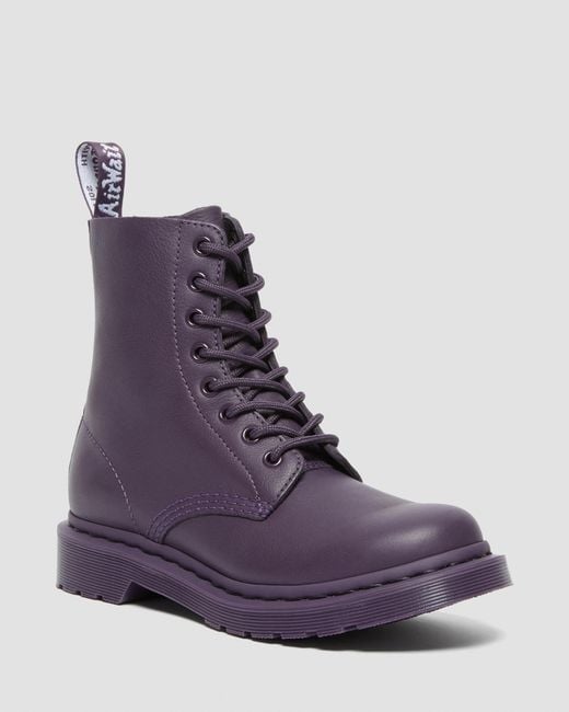 Dr. Martens 1460 Pascal Women's Mono Lace Up Boots in Purple | Lyst