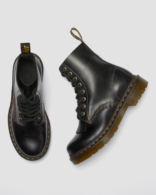 Dr. Martens 1460 Pascal Women's Abruzzo Leather Boots in Black | Lyst