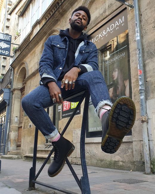 black doc marten boots mens