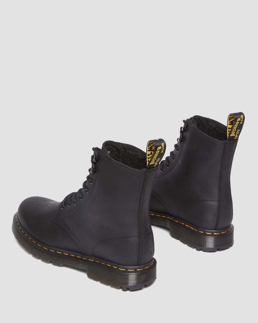 Dr. Martens 1460 Pascal Wintergrip Outlaw Leather Lace Up Boots in Black  for Men | Lyst