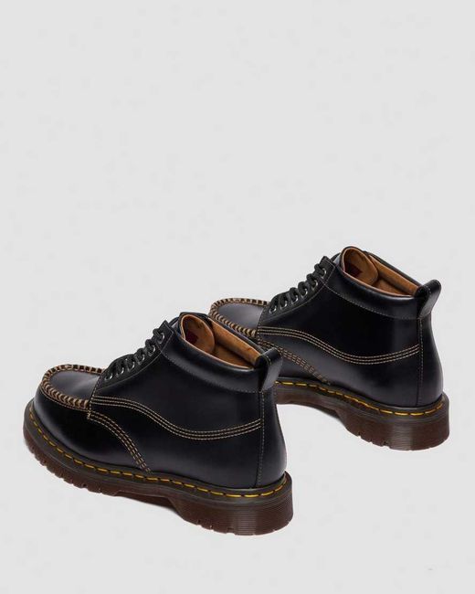 Dr. Martens Black Lowell Chukka Moc Toe Leather Ankle Boots for men