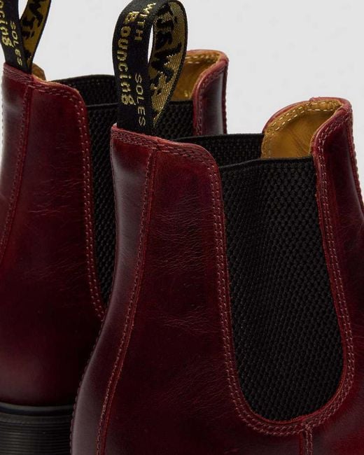 Dr. Martens Red 2976 Classic Calf Leather Chelsea Boots