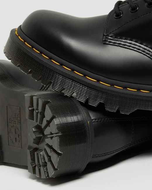 Black 101 ys botas cuero liso Dr. Martens de hombre