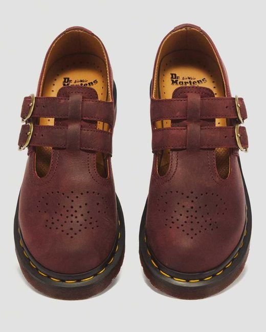 Dr. Martens Brown 8065 Crazy Horse Leather Mary Jane Shoes
