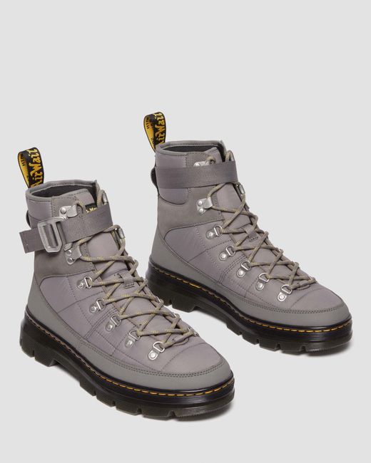 Dr. Martens Combs Tech Quilted Casual Boots in Gray for Men | Lyst