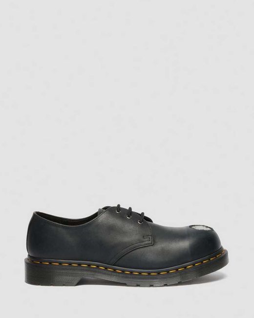 Dr. Martens Black 1461 Metal Toe Leather Shoes for men