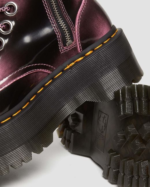 Dr. Martens Black Jadon Max Boot Distressed Leather Platforms