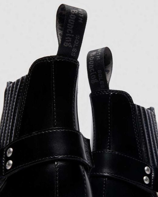 Dr. Martens Black 2976 Harness Analine Leather Chelsea Boots