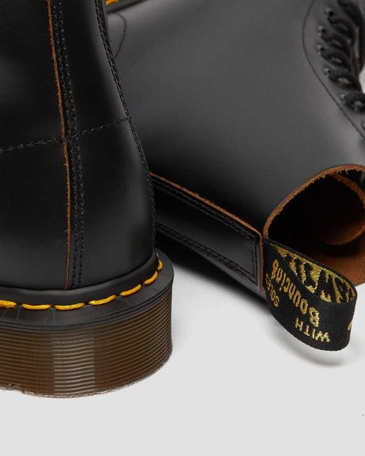 Dr. Martens Black 1460 Vintage Made In England Lace Up Boots for men