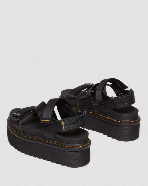 Dr. Martens Black Kimber Ii Logo Webbing Sandals for men
