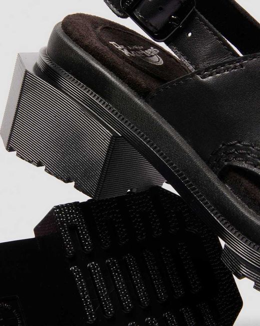 Dr. Martens Black Maybole Wanama Leder Sandalen Schuhe