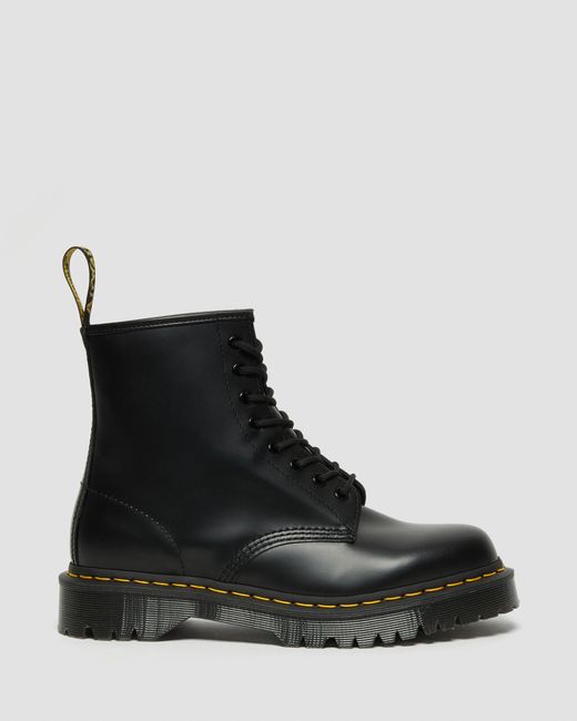 Black 101 ys botas cuero liso Dr. Martens de hombre